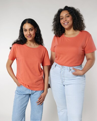 Stella Serena - Das Damen-T-Shirt mit weitem Rundhalsausschnitt - Fiesta - M bedrucken, Art.-Nr. STTW173C1431M