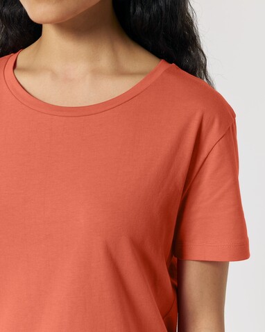 Stella Serena - Das Damen-T-Shirt mit weitem Rundhalsausschnitt - Fiesta - L bedrucken, Art.-Nr. STTW173C1431L