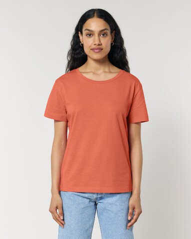 Stella Serena - Das Damen-T-Shirt mit weitem Rundhalsausschnitt - Fiesta - L bedrucken, Art.-Nr. STTW173C1431L