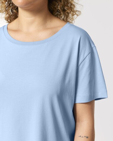 Stella Serena - Das Damen-T-Shirt mit weitem Rundhalsausschnitt - Blue Soul - XS bedrucken, Art.-Nr. STTW173C149XS