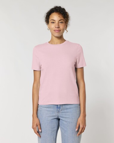 Stella Ella - Das kurze Fitted Damen-T-Shirt - Cotton Pink - XL bedrucken, Art.-Nr. STTW174C0051X Stella Ella - Das kurze Fitted Damen-T-Shirt - Cotton Pink - XL bedrucken, Art.-Nr. STTW174C0051X