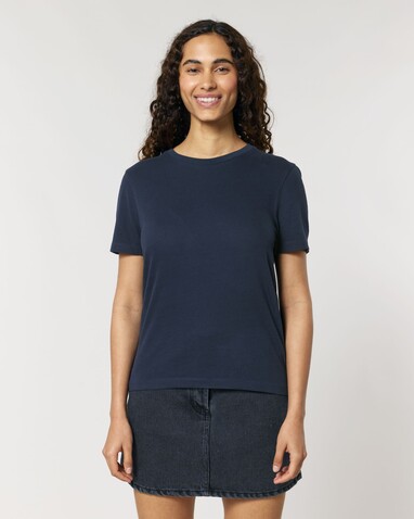 Stella Ella - Das kurze Fitted Damen-T-Shirt - French Navy - L bedrucken, Art.-Nr. STTW174C7271L Stella Ella - Das kurze Fitted Damen-T-Shirt - French Navy - L bedrucken, Art.-Nr. STTW174C7271L