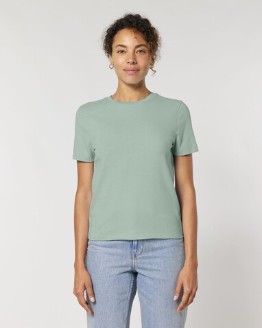 Stella Ella - Das kurze Fitted Damen-T-Shirt - Aloe - L bedrucken, Art.-Nr. STTW174C0891L Stella Ella - Das kurze Fitted Damen-T-Shirt - Aloe - L bedrucken, Art.-Nr. STTW174C0891L