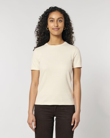 Stella Ella - Das kurze Fitted Damen-T-Shirt - Natural Raw - XL bedrucken, Art.-Nr. STTW174C0541X Stella Ella - Das kurze Fitted Damen-T-Shirt - Natural Raw - XL bedrucken, Art.-Nr. STTW174C0541X