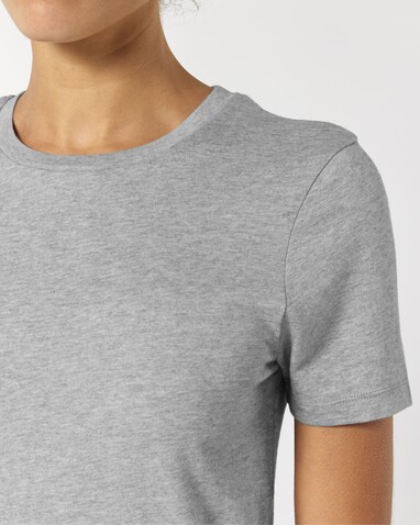 Stella Ella - Das kurze Fitted Damen-T-Shirt - Heather Grey - M bedrucken, Art.-Nr. STTW174C2501M