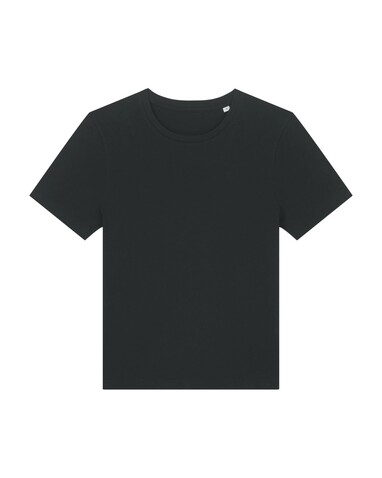 Stella Ella - Das kurze Fitted Damen-T-Shirt - Black - M bedrucken, Art.-Nr. STTW174C0021M Stella Ella - Das kurze Fitted Damen-T-Shirt - Black - M bedrucken, Art.-Nr. STTW174C0021M