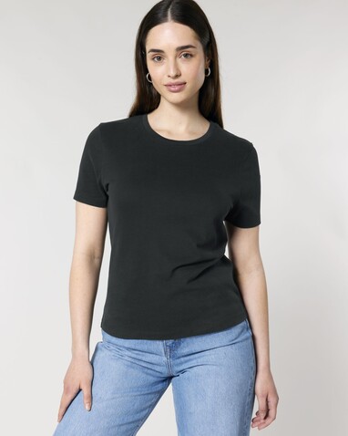 Stella Ella - Das kurze Fitted Damen-T-Shirt - Black - M bedrucken, Art.-Nr. STTW174C0021M Stella Ella - Das kurze Fitted Damen-T-Shirt - Black - M bedrucken, Art.-Nr. STTW174C0021M
