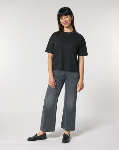 Stella Nova - Das Boxy Damen-T-Shirt - Black - XL bedrucken, Art.-Nr. STTW175C0021X Stella Nova - Das Boxy Damen-T-Shirt - Black - XL bedrucken, Art.-Nr. STTW175C0021X