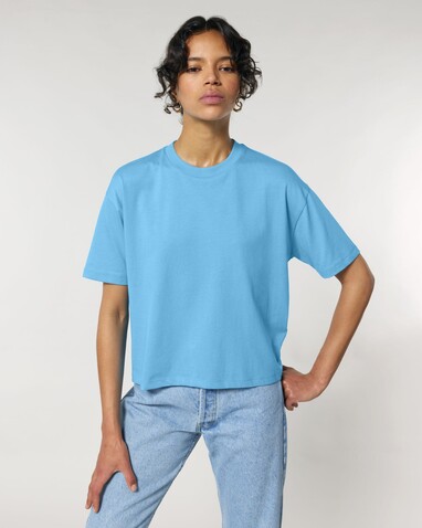 Stella Nova - Das Boxy Damen-T-Shirt - Aqua Blue - L bedrucken, Art.-Nr. STTW175C1451L Stella Nova - Das Boxy Damen-T-Shirt - Aqua Blue - L bedrucken, Art.-Nr. STTW175C1451L