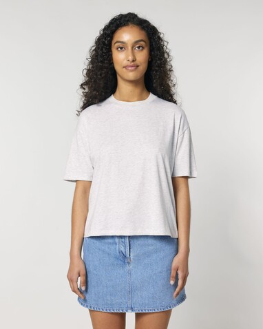 Stella Nova - Das Boxy Damen-T-Shirt - Cool Heather Grey - L bedrucken, Art.-Nr. STTW175C1461L