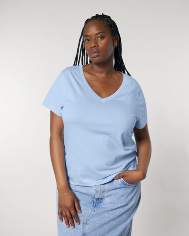 Stella Isla - Das Damen-T-Shirt mit V-Ausschnitt - Blue Soul - L bedrucken, Art.-Nr. STTW176C1491L