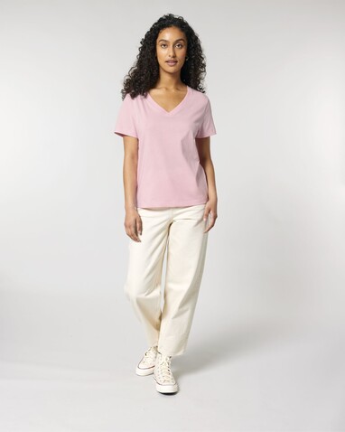 Stella Isla - Das Damen-T-Shirt mit V-Ausschnitt - Cotton Pink - S bedrucken, Art.-Nr. STTW176C0051S