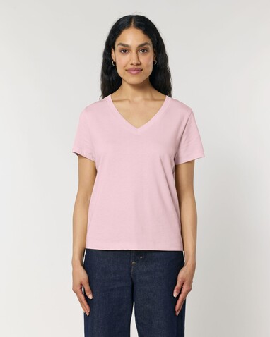 Stella Isla - Das Damen-T-Shirt mit V-Ausschnitt - Cotton Pink - XS bedrucken, Art.-Nr. STTW176C005XS