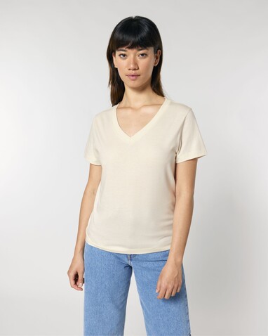 Stella Isla - Das Damen-T-Shirt mit V-Ausschnitt - Natural Raw - M bedrucken, Art.-Nr. STTW176C0541M