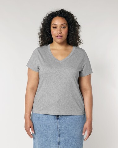 Stella Isla - Das Damen-T-Shirt mit V-Ausschnitt - Heather Grey - XS bedrucken, Art.-Nr. STTW176C250XS Stella Isla - Das Damen-T-Shirt mit V-Ausschnitt - Heather Grey - XS bedrucken, Art.-Nr. STTW176C250XS