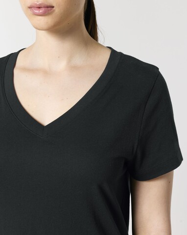 Stella Isla - Das Damen-T-Shirt mit V-Ausschnitt - Black - S bedrucken, Art.-Nr. STTW176C0021S
