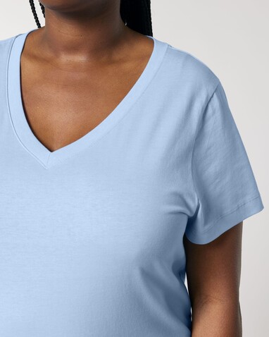 Stella Isla - Das Damen-T-Shirt mit V-Ausschnitt - Blue Soul - L bedrucken, Art.-Nr. STTW176C1491L