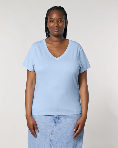 Stella Isla - Das Damen-T-Shirt mit V-Ausschnitt - Blue Soul - XL bedrucken, Art.-Nr. STTW176C1491X