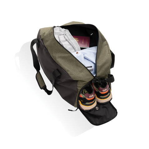 Kazu AWARE™ RPET Weekend-Duffel-Bag grün bedrucken, Art.-Nr. P707.207