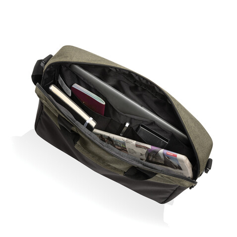 Kazu AWARE™ 15,6&quot; RPET Laptop-Tasche grün bedrucken, Art.-Nr. P732.177