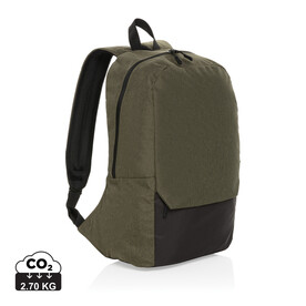 Kazu AWARE™ 15,6" RPET Laptop-Rucksack grün bedrucken, Art.-Nr. P763.257 Kazu AWARE™ 15,6" RPET Laptop-Rucksack grün bedrucken, Art.-Nr. P763.257