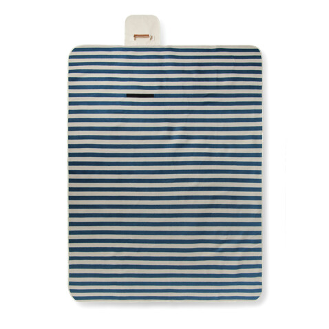 VINGA Alba große GRS rPET Picknickdecke navy blau bedrucken, Art.-Nr. V4590005