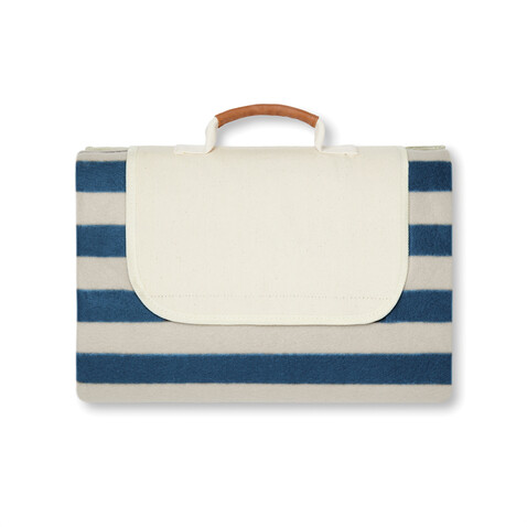 VINGA Alba große GRS rPET Picknickdecke navy blau bedrucken, Art.-Nr. V4590005