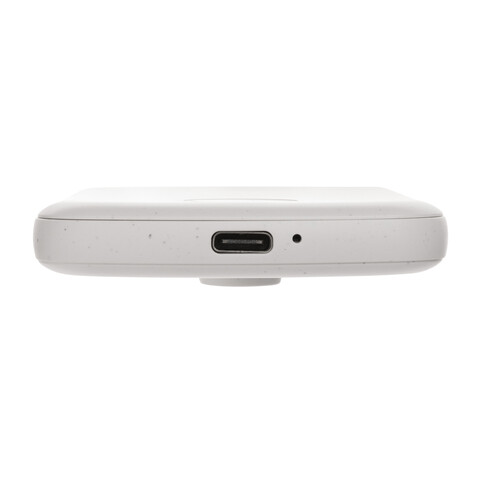MagBoost 5.000mAh magnetische Powerbank aus RCS rec. Plastik weiß bedrucken, Art.-Nr. P322.413
