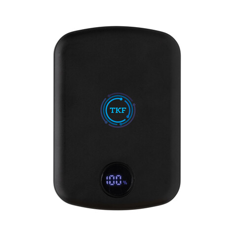 MagBoost 5.000mAh magnetische Powerbank aus RCS rec. Plastik schwarz bedrucken, Art.-Nr. P322.411