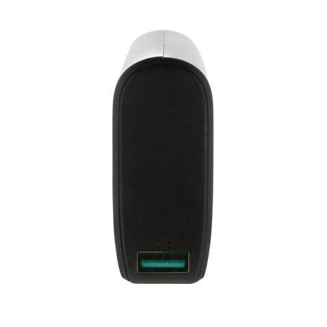 FlashCharge 20.000mAh Fast-Charge Powerbank aus RCS rPlastik schwarz bedrucken, Art.-Nr. P322.481