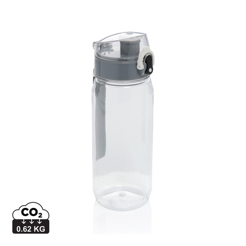 Yide RCS rPET verschließbare Wasserflasche 600ml transparent bedrucken, Art.-Nr. P437.000