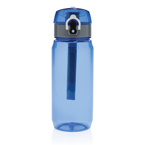 Yide RCS rPET verschließbare Wasserflasche 600ml blau bedrucken, Art.-Nr. P437.005
