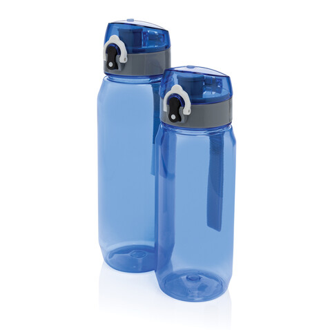 Yide RCS rPET verschließbare Wasserflasche 600ml blau bedrucken, Art.-Nr. P437.005