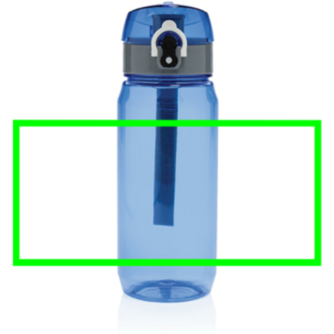 Yide RCS rPET verschließbare Wasserflasche 600ml blau bedrucken, Art.-Nr. P437.005