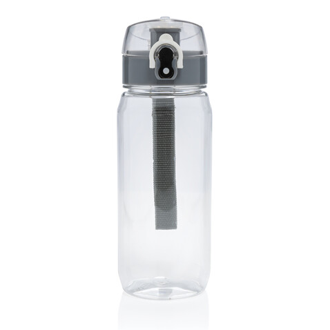 Yide RCS rPET verschließbare Wasserflasche 600ml transparent bedrucken, Art.-Nr. P437.000