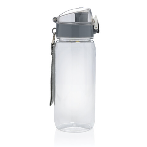 Yide RCS rPET verschließbare Wasserflasche 600ml transparent bedrucken, Art.-Nr. P437.000