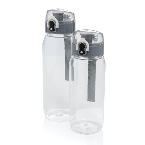 Yide RCS rPET verschließbare Wasserflasche 600ml transparent bedrucken, Art.-Nr. P437.000