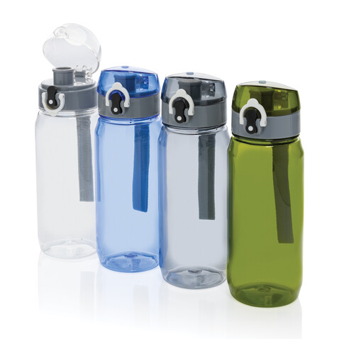 Yide RCS rPET verschließbare Wasserflasche 600ml transparent bedrucken, Art.-Nr. P437.000