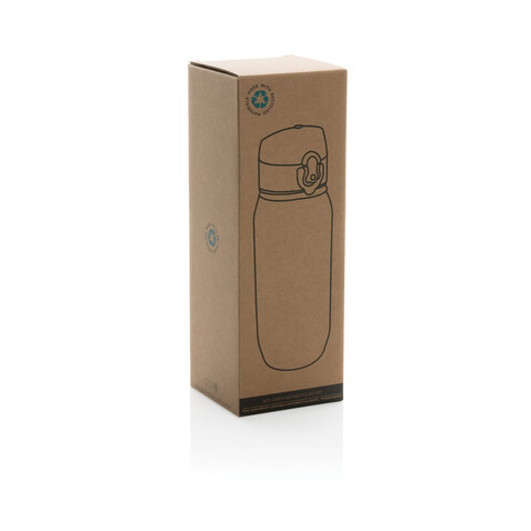 Yide RCS rPET verschließbare Wasserflasche 600ml transparent bedrucken, Art.-Nr. P437.000