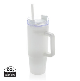 Tana Becher aus RCS recyceltem Kunststoff mit Griff 750ml weiß bedrucken, Art.-Nr. P437.103
