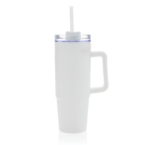 Tana Becher aus RCS recyceltem Kunststoff mit Griff 900ml weiß bedrucken, Art.-Nr. P437.103