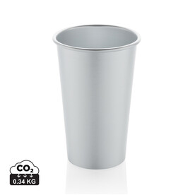 Alo Leight-Weight-Becher aus RCS recyceltem Aluminium 450ml silber bedrucken, Art.-Nr. P437.202 Alo Leight-Weight-Becher aus RCS recyceltem Aluminium 450ml silber bedrucken, Art.-Nr. P437.202