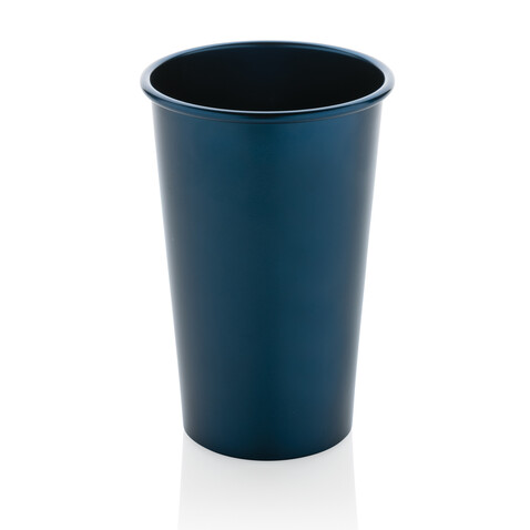 Alo Leight-Weight-Becher aus RCS recyceltem Aluminium 450ml navy blau bedrucken, Art.-Nr. P437.200