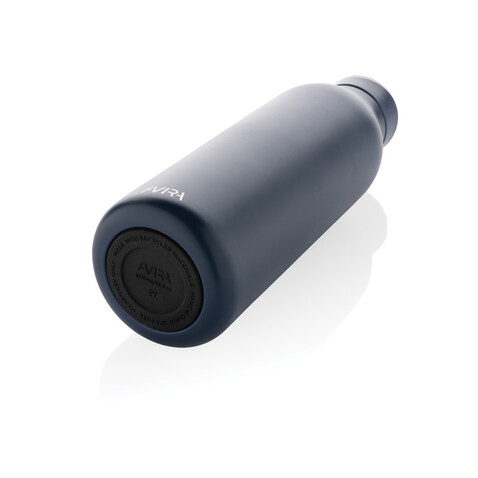 Avira Avior RCS recycelte Stainless-Steel Flasche 500ml navy blau bedrucken, Art.-Nr. P438.000