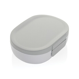 Avira Atlas Lunchbox aus RCS recyceltem PP 700ml weiß, grau bedrucken, Art.-Nr. P438.073