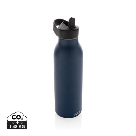 Avira Ara RCS Re-Steel Fliptop Wasserflasche 500ml navy blau bedrucken, Art.-Nr. P438.080