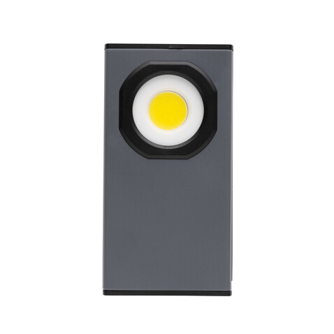 Gear X USB-Taschenlampe aus RCS rKunststoff mit 260 Lumen grau, schwarz bedrucken, Art.-Nr. P513.242