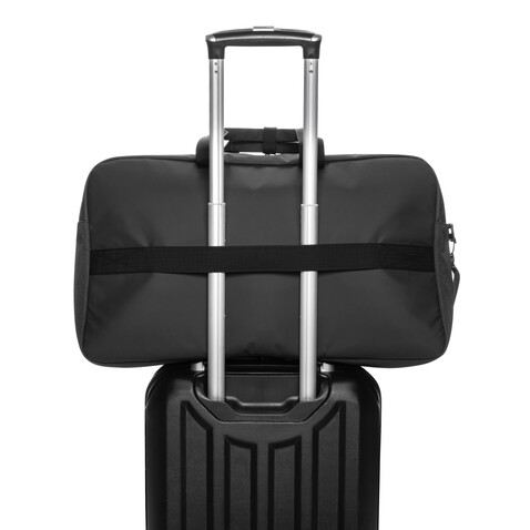 Armond AWARE™ RPET Weekend-Duffel schwarz bedrucken, Art.-Nr. P707.241 Armond AWARE™ RPET Weekend-Duffel schwarz bedrucken, Art.-Nr. P707.241