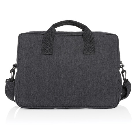 Laluka AWARE™ 15.4" Laptop-Tasche aus recycelter Baumwolle anthrazit bedrucken, Art.-Nr. P732.119 Laluka AWARE™ 15.4" Laptop-Tasche aus recycelter Baumwolle anthrazit bedrucken, Art.-Nr. P732.119