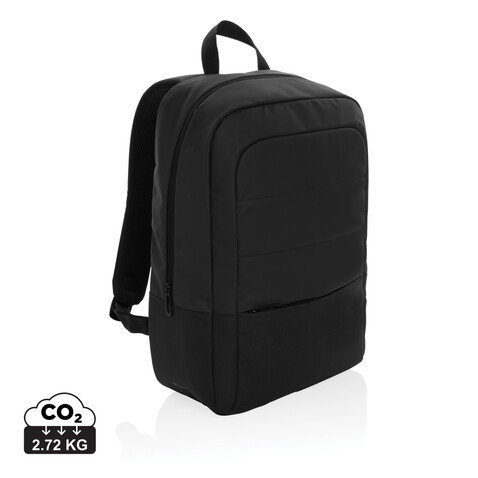 Armond AWARE™ RPET 15.6&quot; Basic Laptop-Rucksack schwarz bedrucken, Art.-Nr. P763.301